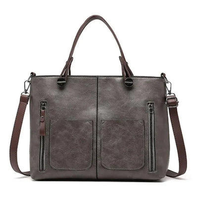 Ashford | Colette – Women’s Shoulder Bag – Faux Leather – Dual Handle – Detachable Strap – Multi Pocket - Ashford London Clothing