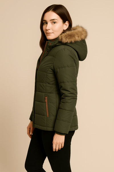 Ashford | Colleen – Women’s Down Puffer Jacket with Faux Fur Hood - Ashford London Clothing