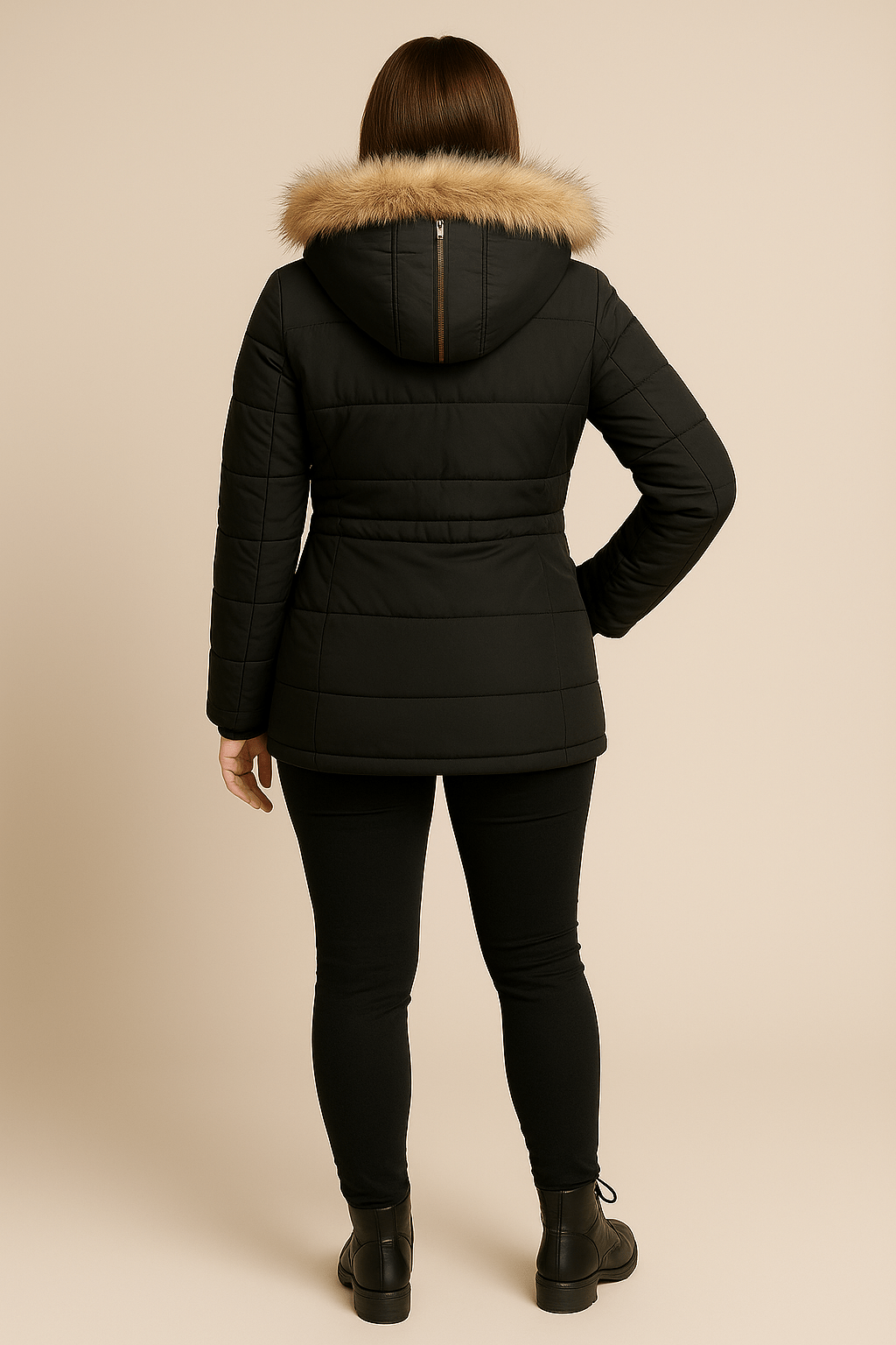 Ashford | Colleen – Women’s Down Puffer Jacket with Faux Fur Hood - Ashford London Clothing
