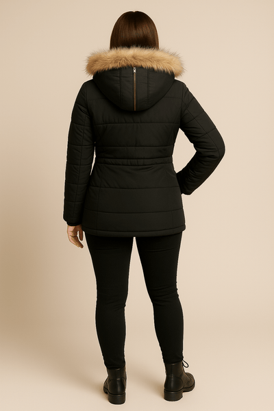 Ashford | Colleen – Women’s Down Puffer Jacket with Faux Fur Hood - Ashford London Clothing