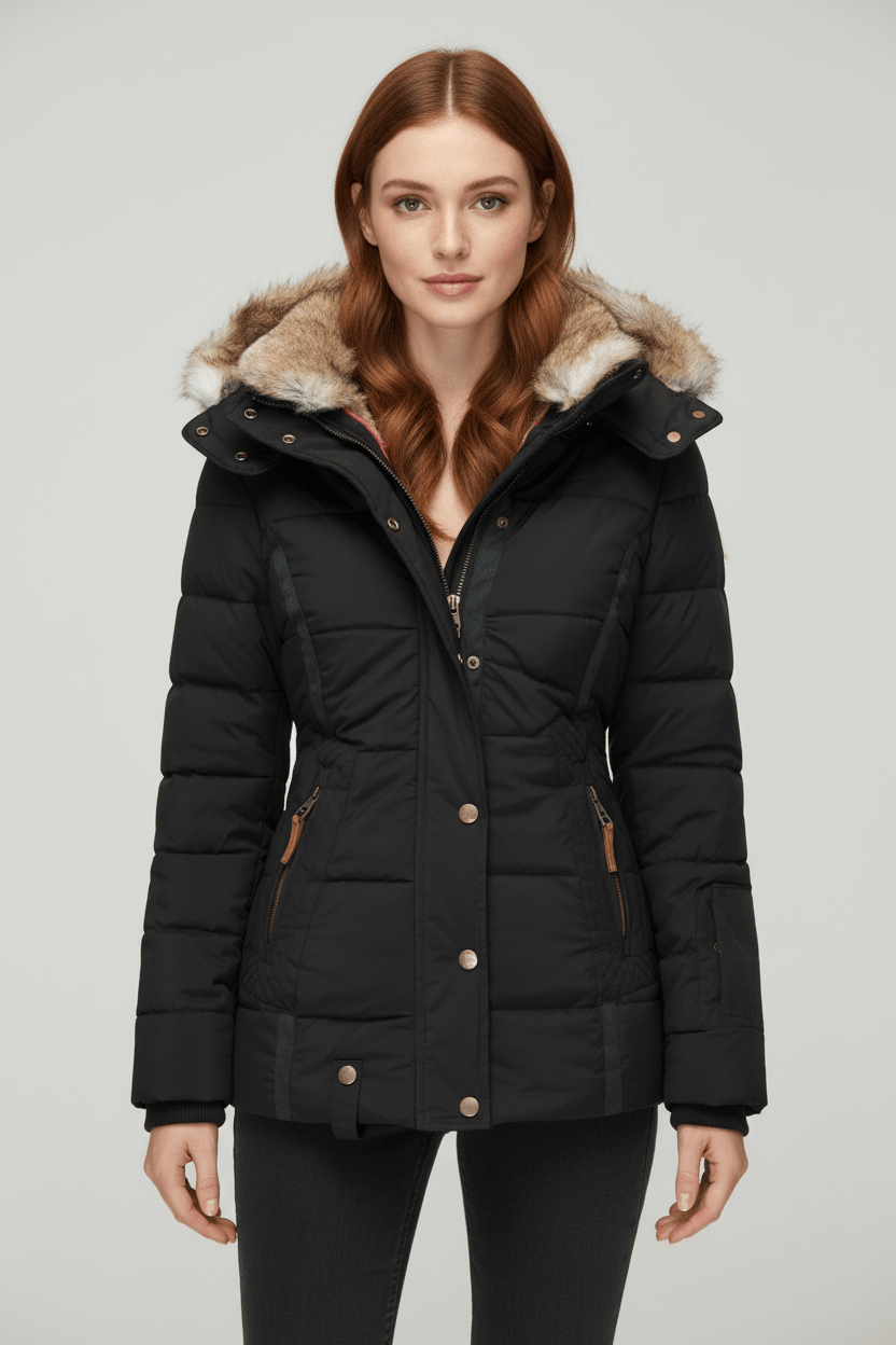Ashford | Colleen – Women’s Down Puffer Jacket with Faux Fur Hood - Ashford London Clothing