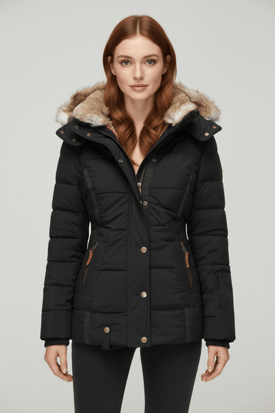 Ashford | Colleen – Women’s Down Puffer Jacket with Faux Fur Hood - Ashford London Clothing