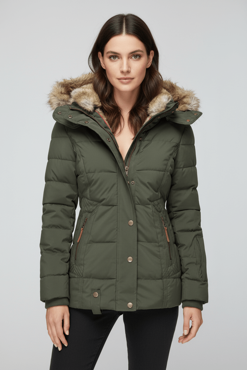 Ashford | Colleen – Women’s Down Puffer Jacket with Faux Fur Hood - Ashford London Clothing