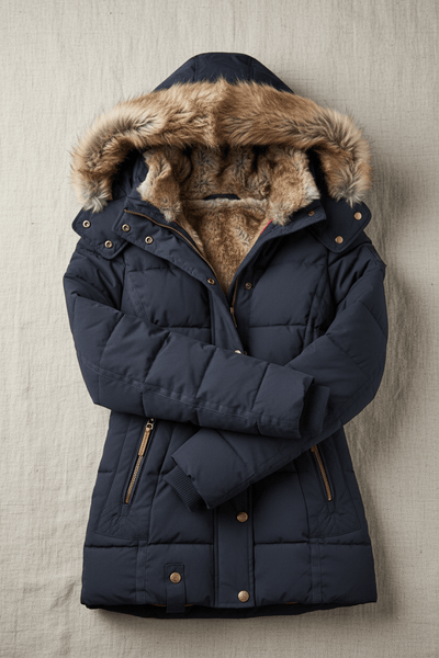 Ashford | Colleen – Women’s Down Puffer Jacket with Faux Fur Hood - Ashford London Clothing