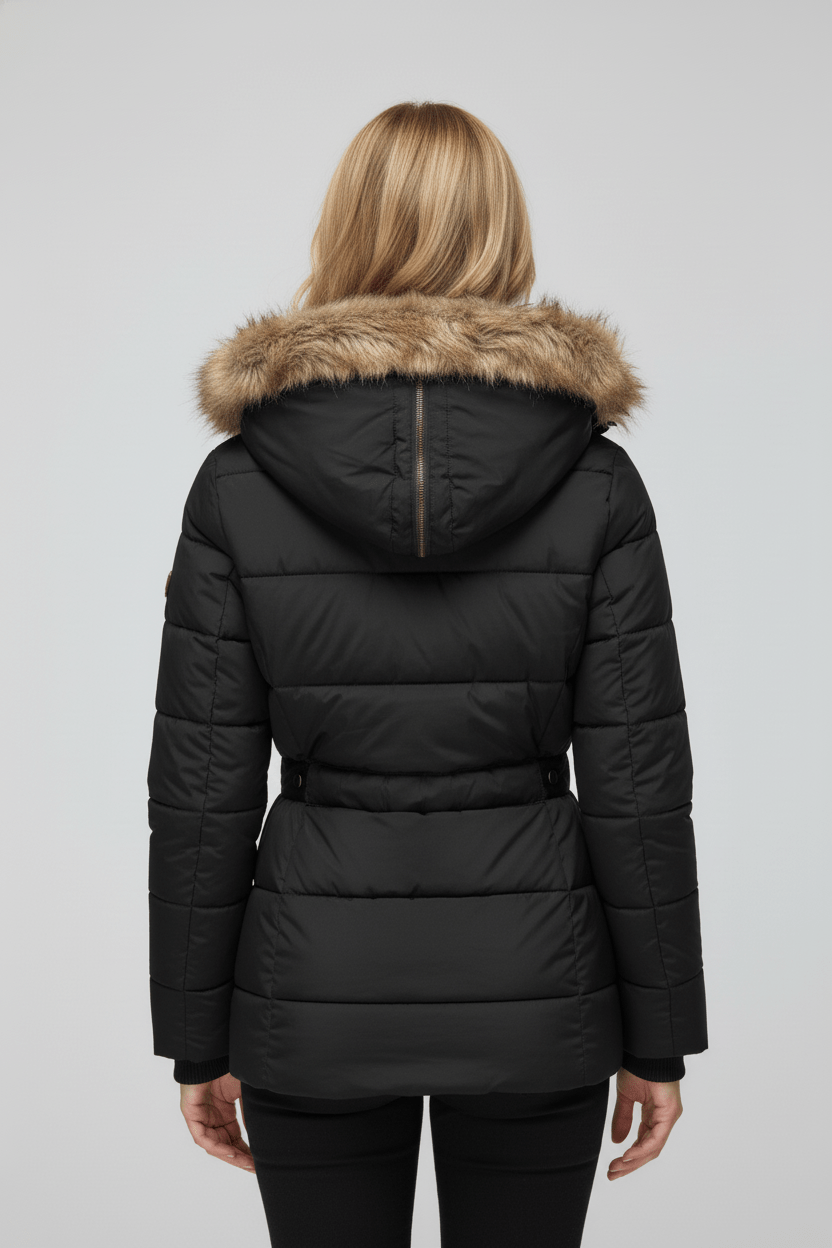 Ashford | Colleen – Women’s Down Puffer Jacket with Faux Fur Hood - Ashford London Clothing