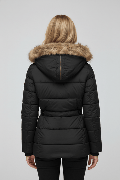 Ashford | Colleen – Women’s Down Puffer Jacket with Faux Fur Hood - Ashford London Clothing