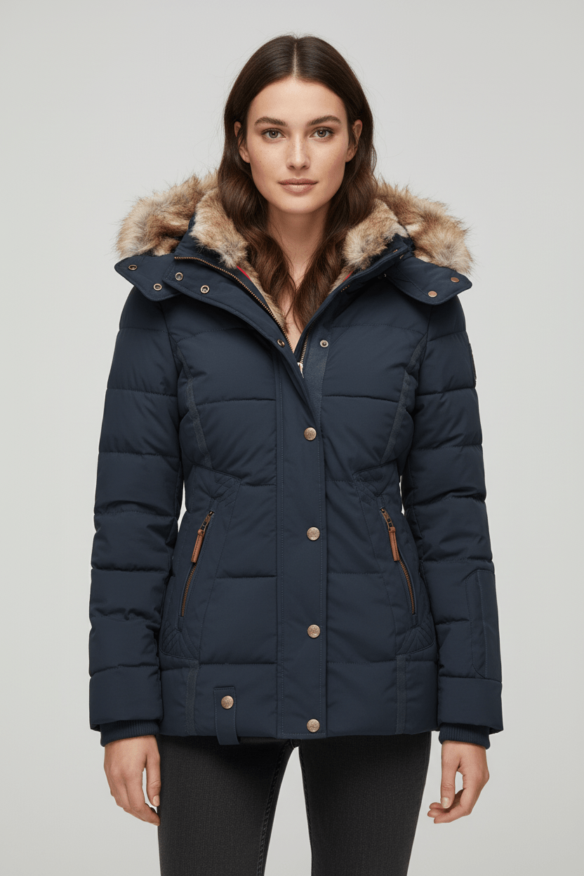 Ashford | Colleen – Women’s Down Puffer Jacket with Faux Fur Hood - Ashford London Clothing