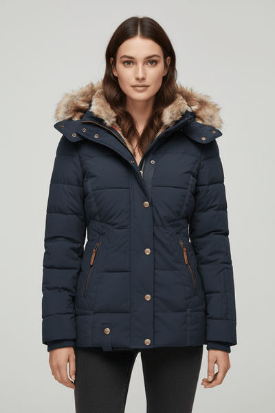 Ashford | Colleen – Women’s Down Puffer Jacket with Faux Fur Hood - Ashford London Clothing