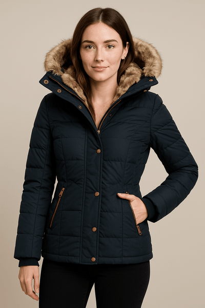 Ashford | Colleen – Women’s Down Puffer Jacket with Faux Fur Hood - Ashford London Clothing