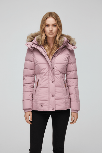 Ashford | Colleen – Women’s Down Puffer Jacket with Faux Fur Hood - Ashford London Clothing