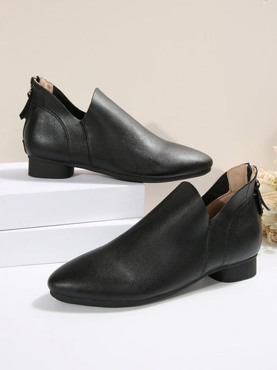 Ashford | Coralie – Women’s PU Leather Ankle Boots with Back Zip & Pointed Toe - Ashford London Clothing