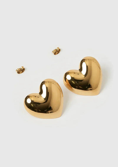 Ashford | Diana – Heart - Shaped Earrings with Durable PVD Coating - Ashford London Clothing