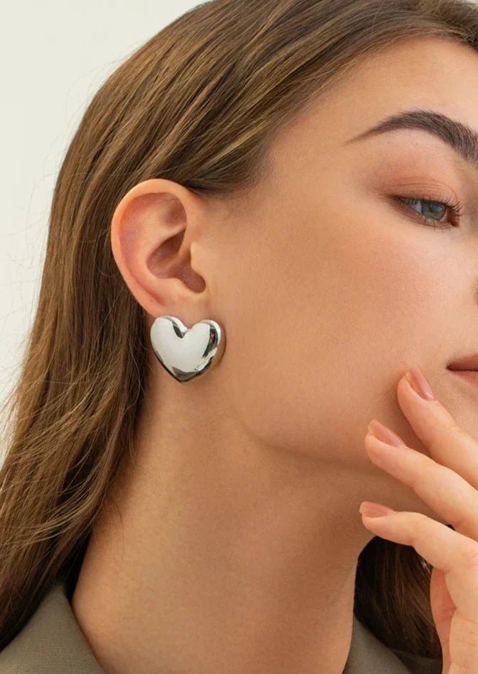 Ashford | Diana – Heart - Shaped Earrings with Durable PVD Coating - Ashford London Clothing