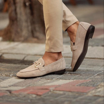 Ashford | Dominic Suede Loafers with Horsebit Detail – Almond Toe – Smart Slip - On - Ashford London Clothing