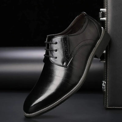 Ashford | Dylan Men’s Leather Oxford Shoes – Classic Lace - Up – Formal Brogue Detailing - Ashford London Clothing