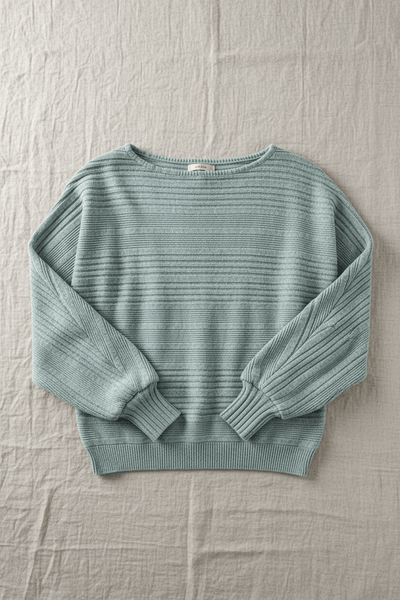 Ashford | Eira – Women’s Textured Rib Knit Sweatshirt with Dolman Sleeves - Ashford London Clothing