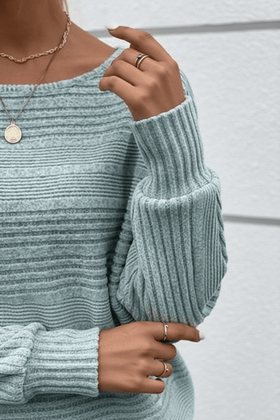 Ashford | Eira – Women’s Textured Rib Knit Sweatshirt with Dolman Sleeves - Ashford London Clothing