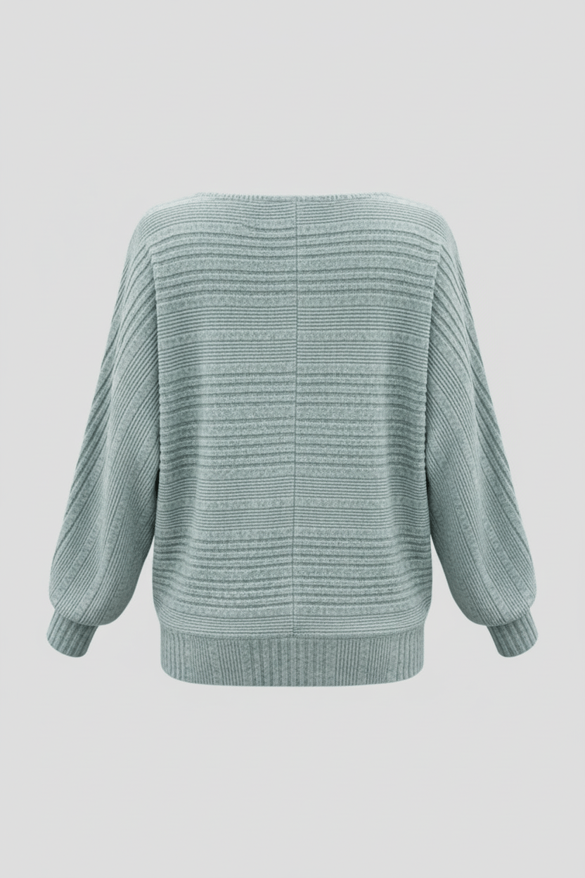 Ashford | Eira – Women’s Textured Rib Knit Sweatshirt with Dolman Sleeves - Ashford London Clothing