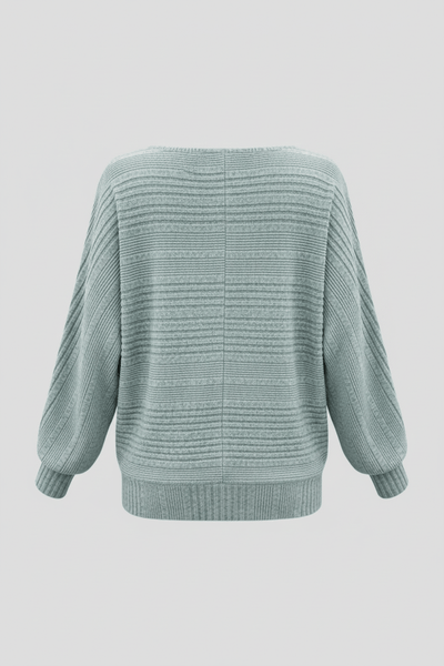 Ashford | Eira – Women’s Textured Rib Knit Sweatshirt with Dolman Sleeves - Ashford London Clothing
