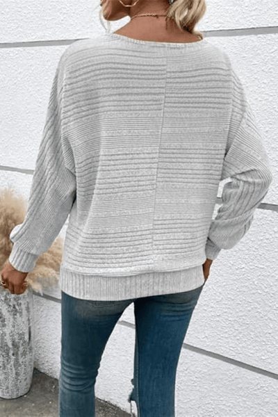 Ashford | Eira – Women’s Textured Rib Knit Sweatshirt with Dolman Sleeves - Ashford London Clothing