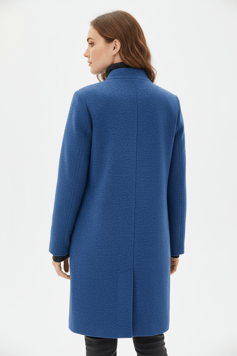 Ashford | Elara – Women’s Wool Blend Coat with Stand Collar and Pockets - Ashford London Clothing
