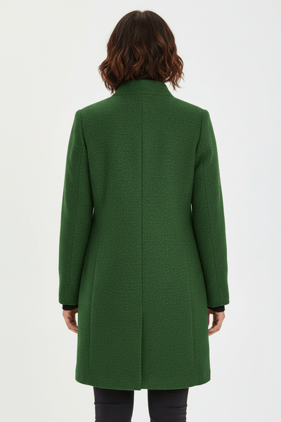 Ashford | Elara – Women’s Wool Blend Coat with Stand Collar and Pockets - Ashford London Clothing