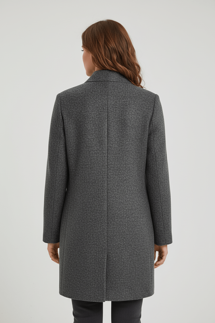 Ashford | Elara – Women’s Wool Blend Coat with Stand Collar and Pockets - Ashford London Clothing