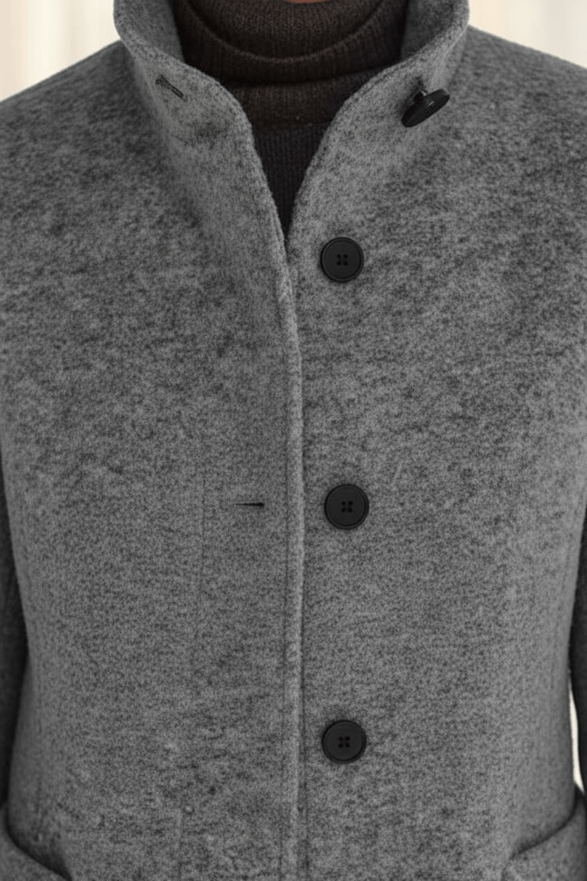Ashford | Elara – Women’s Wool Blend Coat with Stand Collar and Pockets - Ashford London Clothing