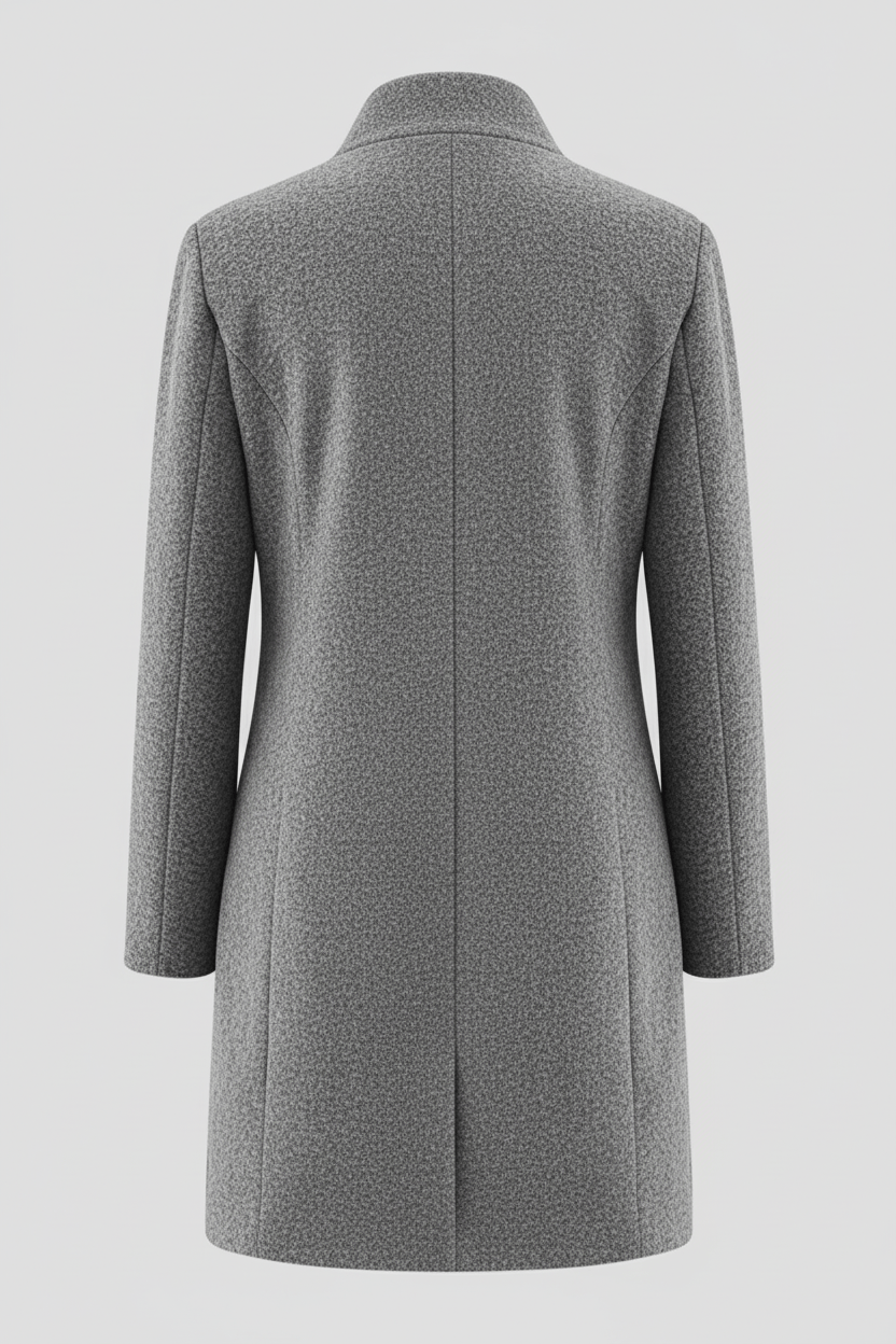 Ashford | Elara – Women’s Wool Blend Coat with Stand Collar and Pockets - Ashford London Clothing