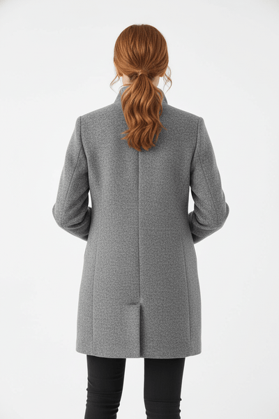 Ashford | Elara – Women’s Wool Blend Coat with Stand Collar and Pockets - Ashford London Clothing
