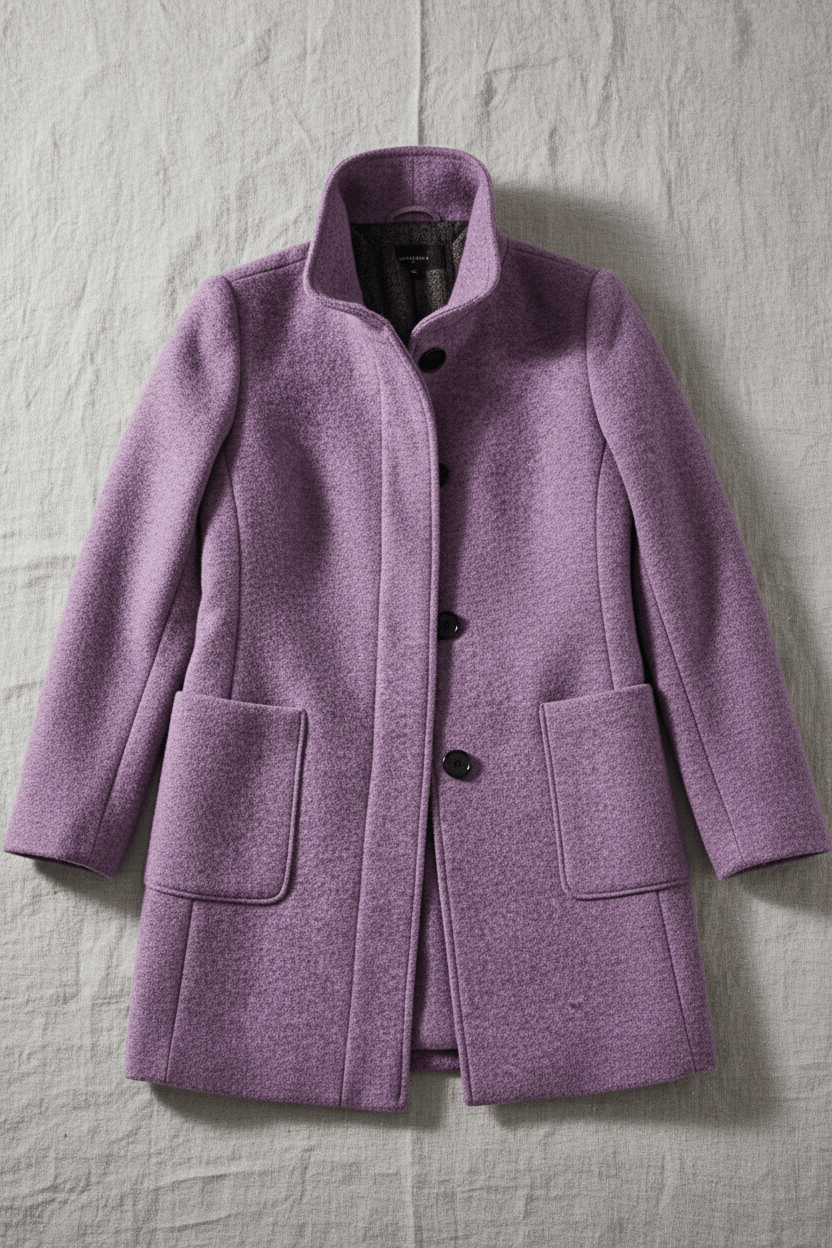 Ashford | Elara – Women’s Wool Blend Coat with Stand Collar and Pockets - Ashford London Clothing