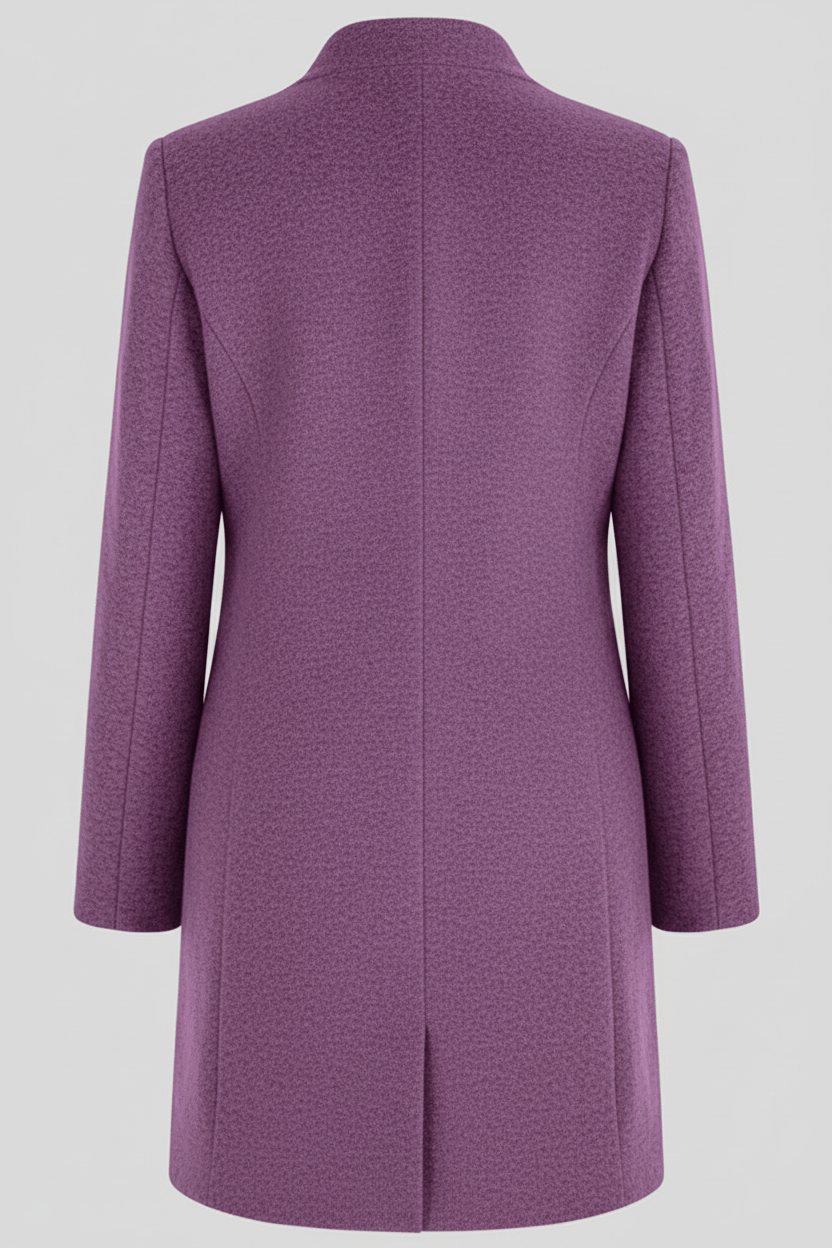 Ashford | Elara – Women’s Wool Blend Coat with Stand Collar and Pockets - Ashford London Clothing