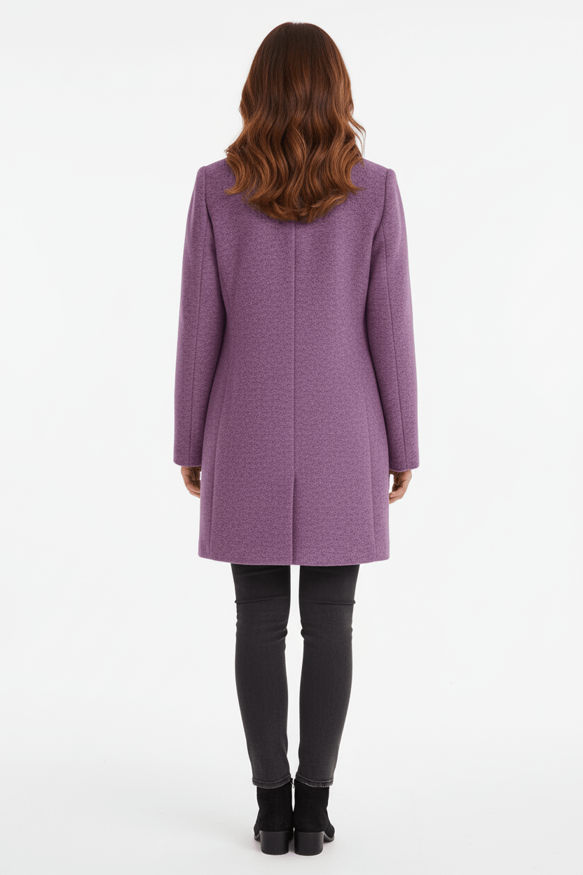 Ashford | Elara – Women’s Wool Blend Coat with Stand Collar and Pockets - Ashford London Clothing