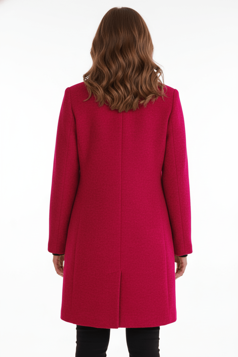 Ashford | Elara – Women’s Wool Blend Coat with Stand Collar and Pockets - Ashford London Clothing