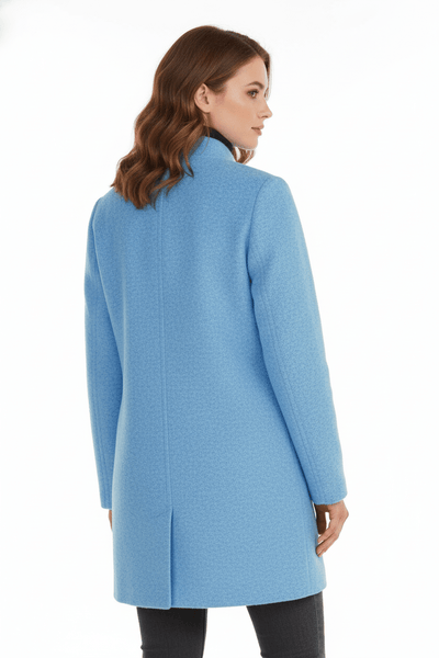Ashford | Elara – Women’s Wool Blend Coat with Stand Collar and Pockets - Ashford London Clothing