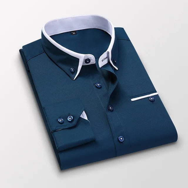 ASHFORD | Elegant casual long - sleeve shirt for men - Ashford London Clothing