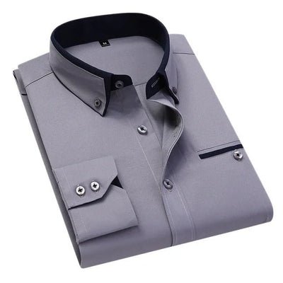 ASHFORD | Elegant casual long - sleeve shirt for men - Ashford London Clothing