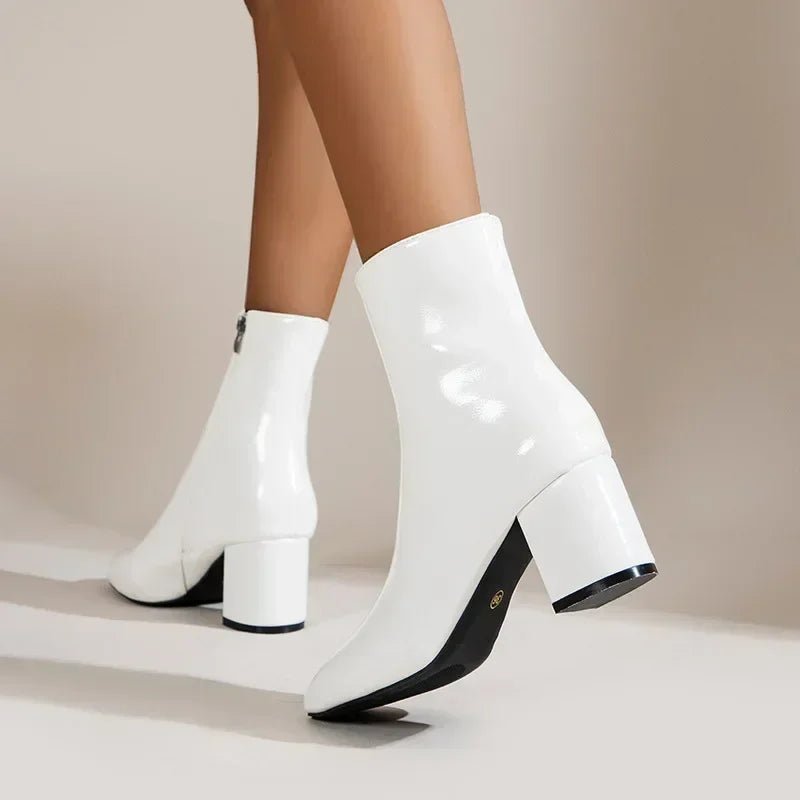 Ashford | Elida – Women’s High Heel Ankle Boots with Side Zip & Pointed Toe - Ashford London Clothing
