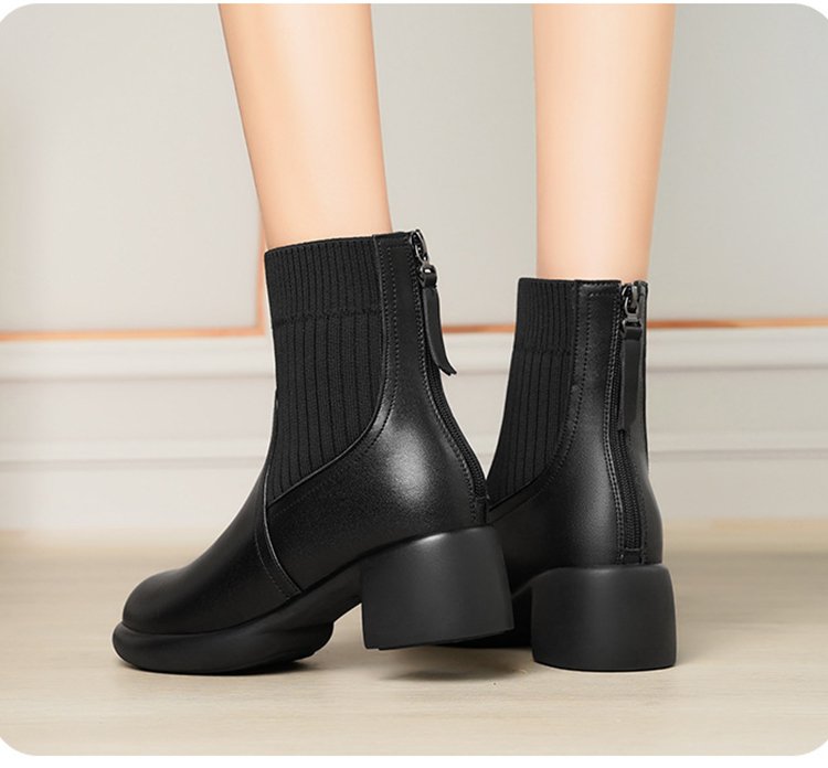 Ashford | Elida – Women’s Stretch Sock Boots with Sleek Heel & Knit Upper - Ashford London Clothing
