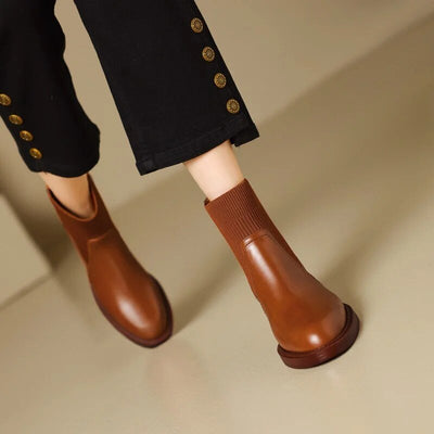 Ashford | Elida – Women’s Stretch Sock Boots with Sleek Heel & Knit Upper - Ashford London Clothing