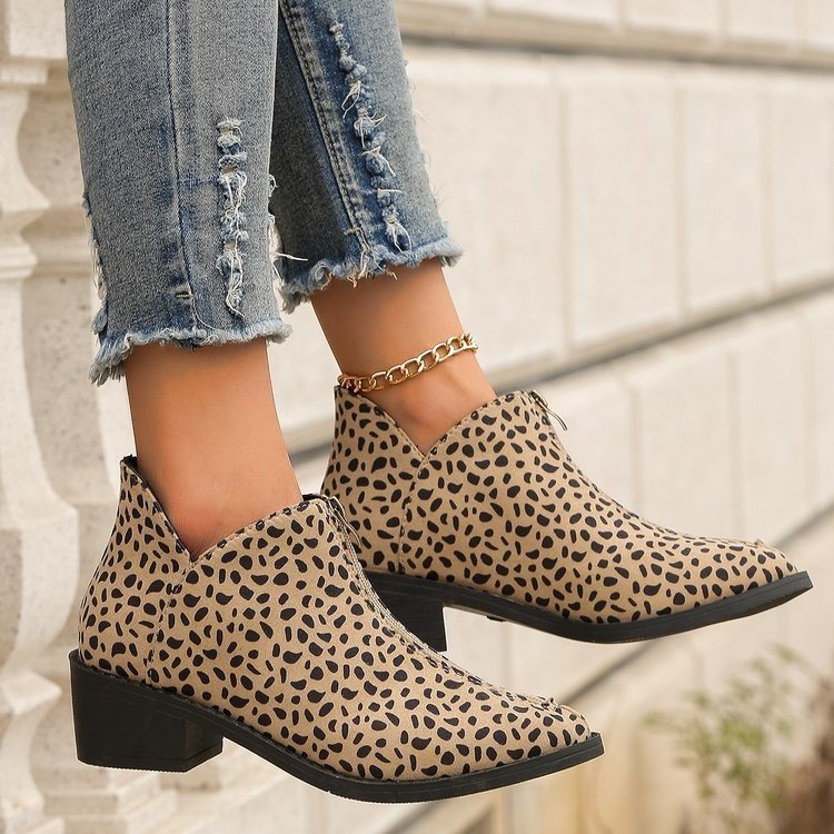 Ashford | Elira – Women’s Suede Ankle Boots with Pointed Toe, Block Heel & Zip - Ashford London Clothing