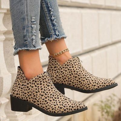 Ashford | Elira – Women’s Suede Ankle Boots with Pointed Toe, Block Heel & Zip - Ashford London Clothing