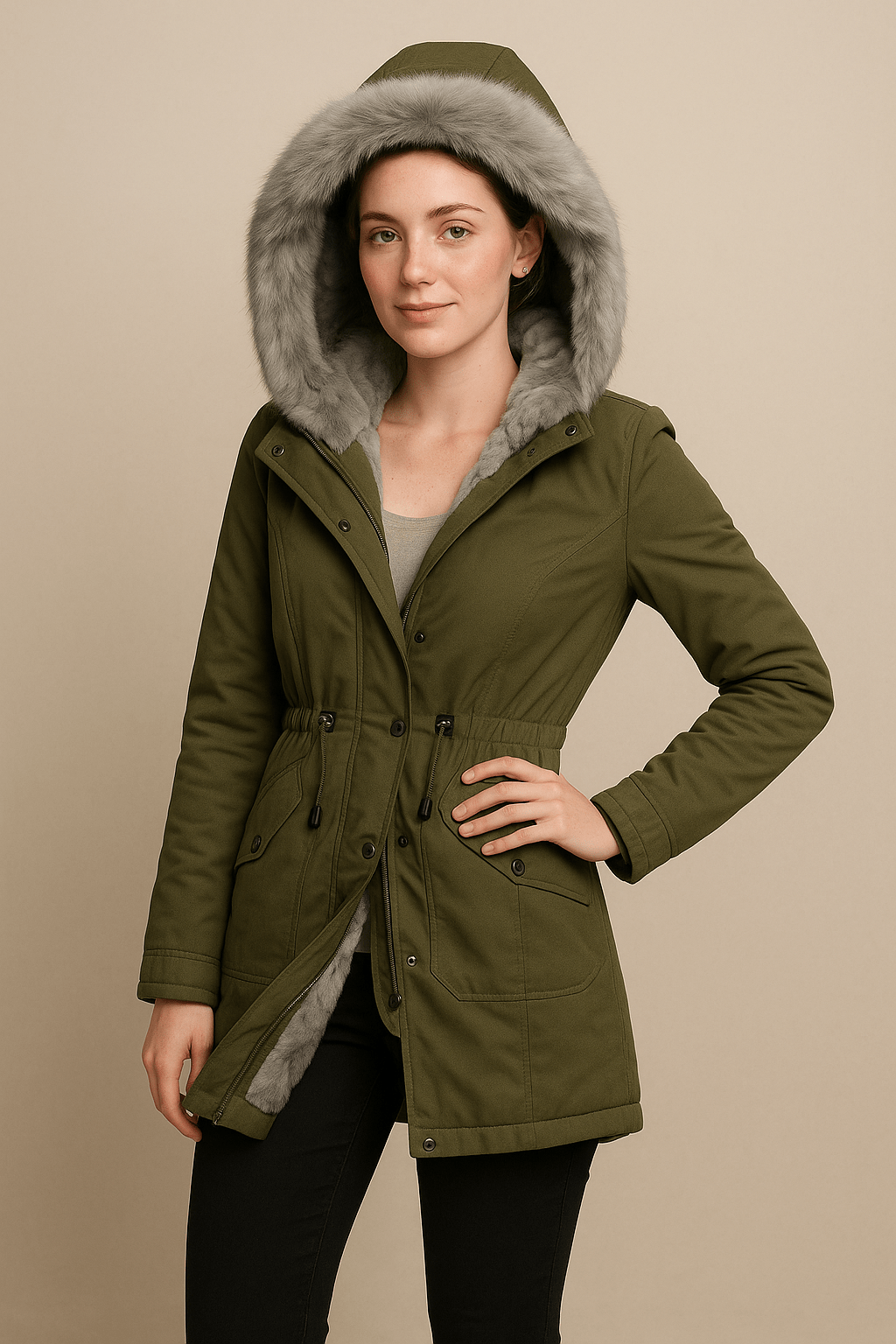Ashford | Elise – Women’s Faux Fur Lined Hooded Parka Jacket - Ashford London Clothing
