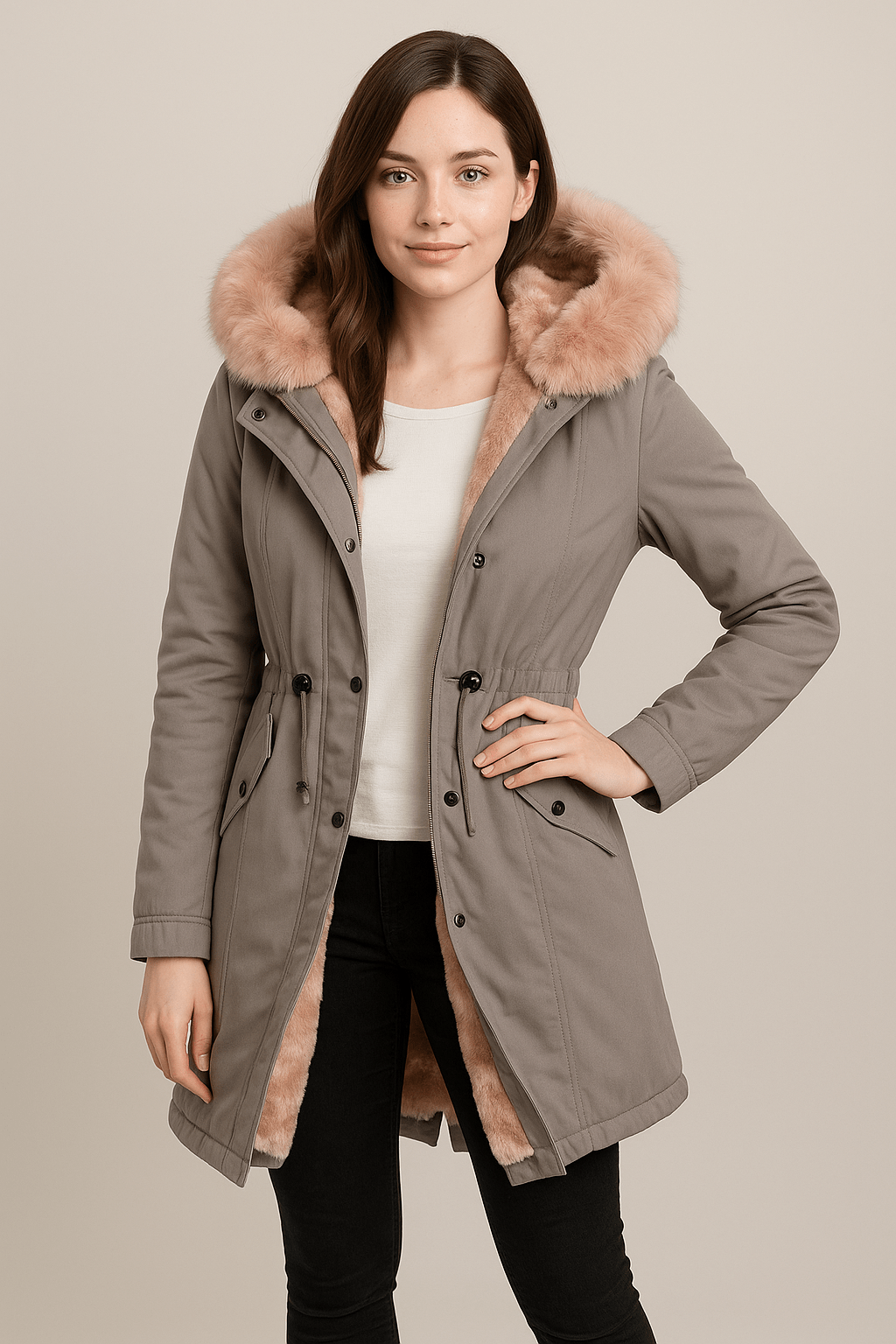 Ashford | Elise – Women’s Faux Fur Lined Hooded Parka Jacket - Ashford London Clothing