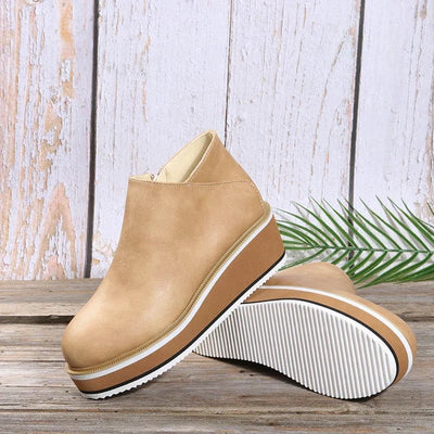 Ashford | Eliza – Women’s Ankle Boots with Zip & Platform – Synthetic Leather - Ashford London Clothing