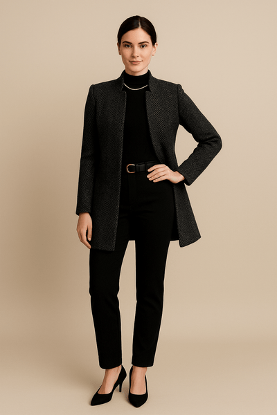 Ashford | Elodie – Women’s Ankle - Length Coat with Notch Lapel - Ashford London Clothing