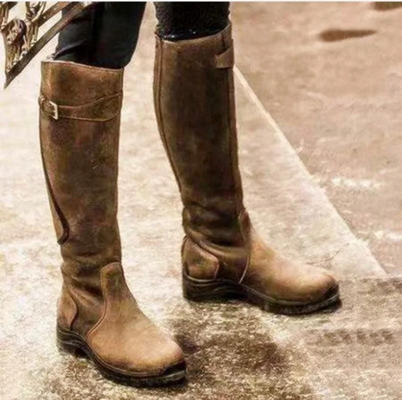 Ashford | Elspeth – Women’s Waterproof PU Leather Riding Boots with Warm Lining - Ashford London Clothing