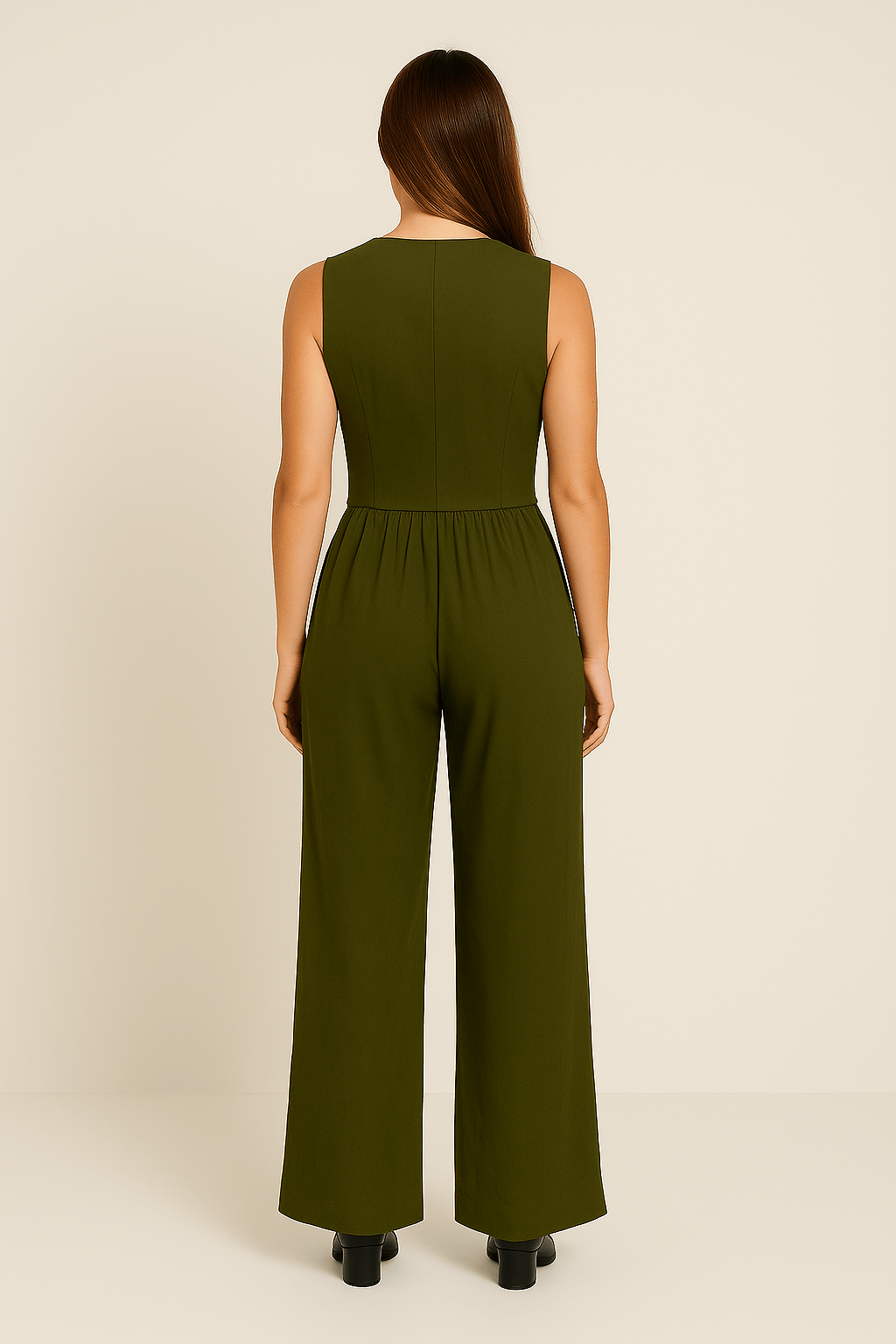 Ashford | Emely Sleeveless Linen Style Vest & Wide Trousers Set (Cotton) - Ashford London Clothing