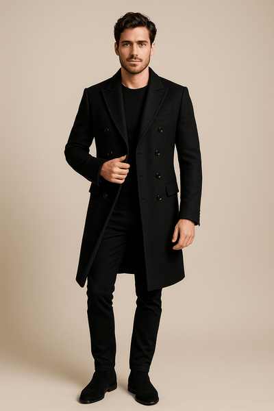 Ashford | Emil – Men’s Double - Breasted Formal Coat with Classic Elegance - Ashford London Clothing