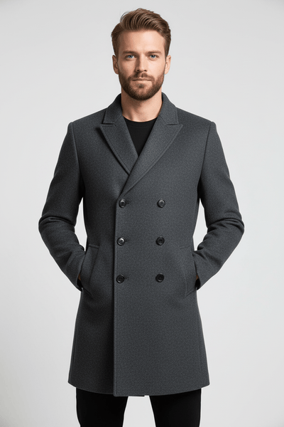 Ashford | Emil – Men’s Double - Breasted Formal Coat with Classic Elegance - Ashford London Clothing